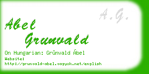 abel grunvald business card