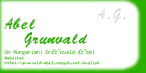 abel grunvald business card